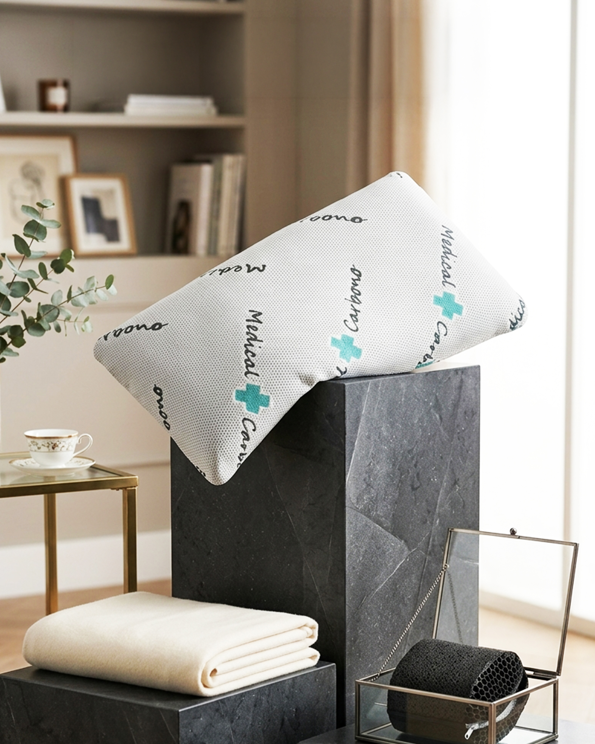 Almofada Viscoelástica com Carbono Ativo