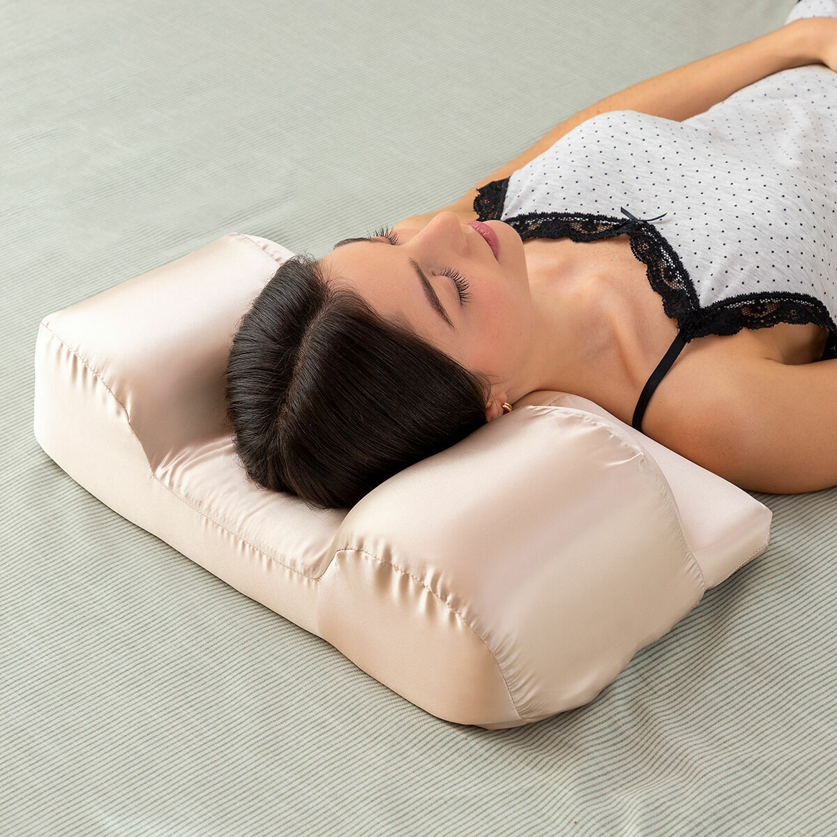 Almofada Cervical Antirrugas com Fronha de Cetim