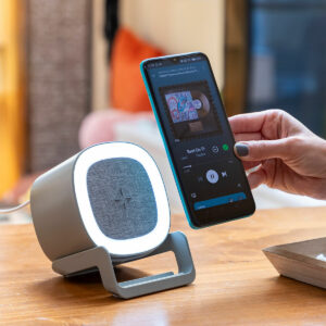 Altifalante Bluetooth com Carregador Sem Fios e LED