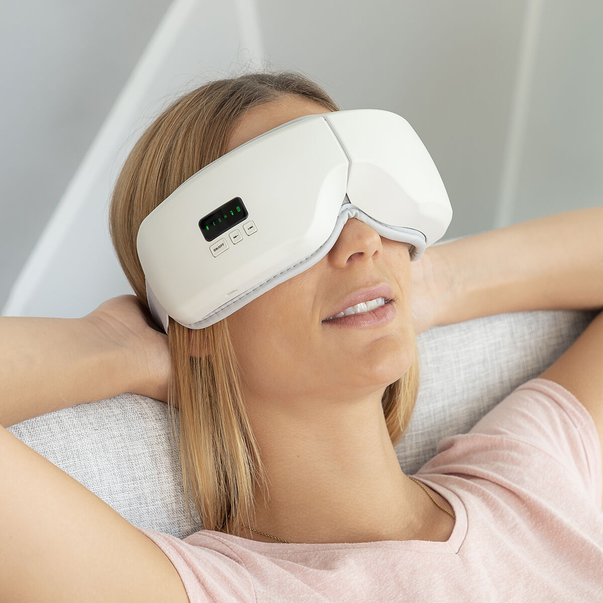Aparelho de Massagem Ocular 4 em 1 – Compressão de Ar, Calor e Bluetooth