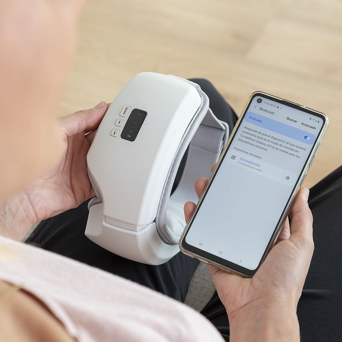 Aparelho de Massagem Ocular 4 em 1 – Compressão de Ar, Calor e Bluetooth - Image 4