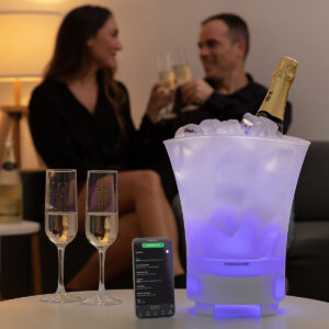 Balde de Gelo LED 3 em 1 com Altifalante Bluetooth