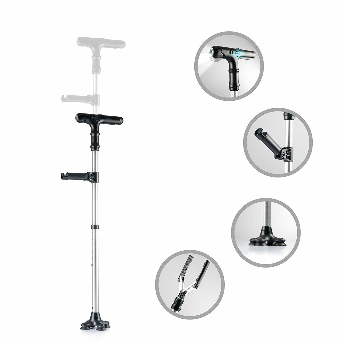 Bengala Extensível com LED, Alarme e Mão Mecânica - Image 9