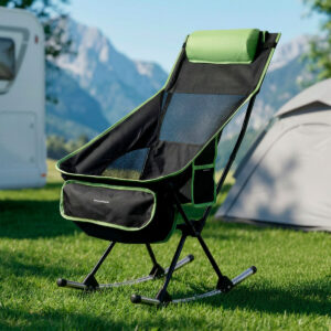 Cadeira de Camping Dobrável 2 em 1 com Almofada e Bolsa