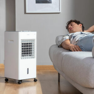 Climatizador Evaporativo Portátil 5 L 65 W com Rodas