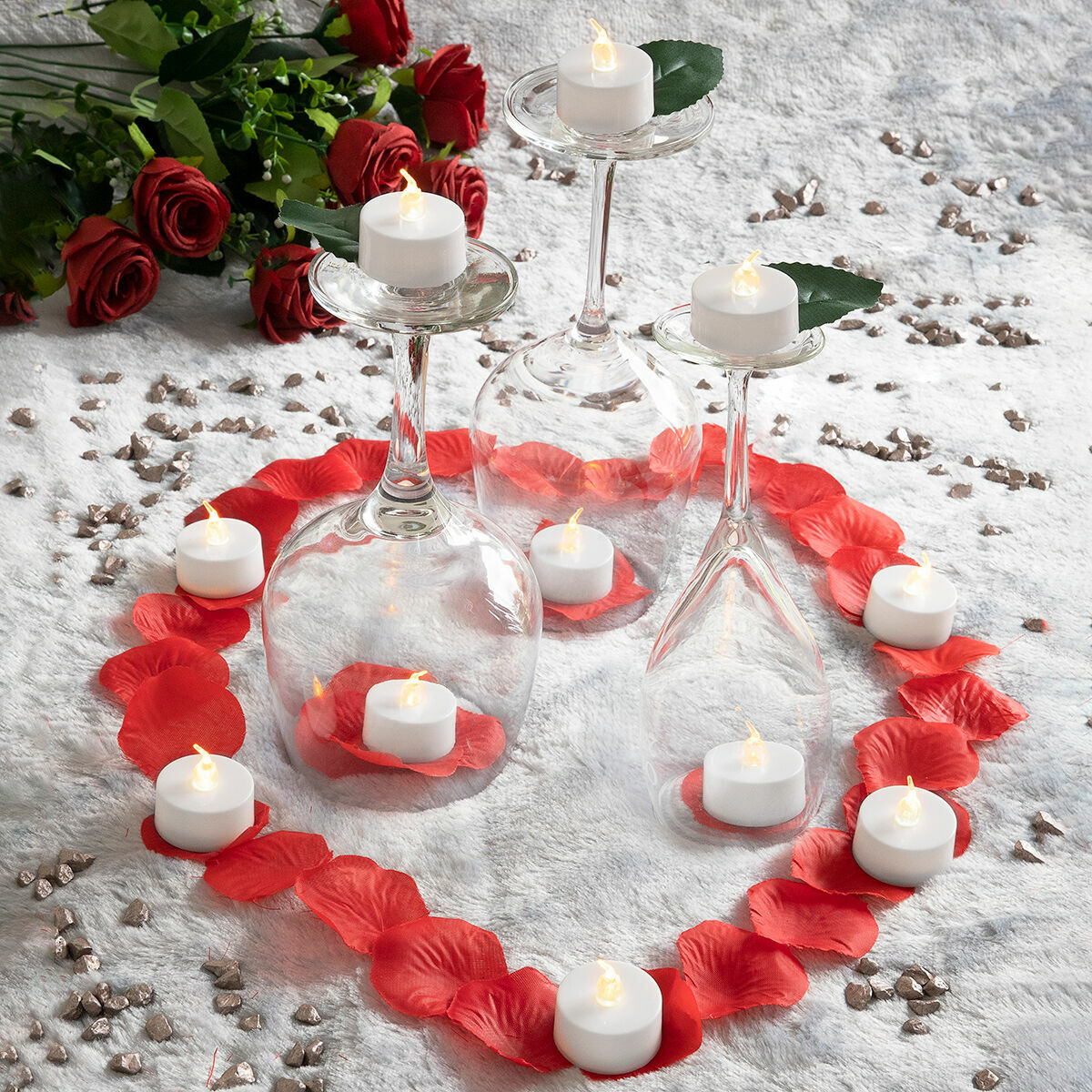 Conjunto de 12 Velas de Chá LED com Efeito Chama - Image 3