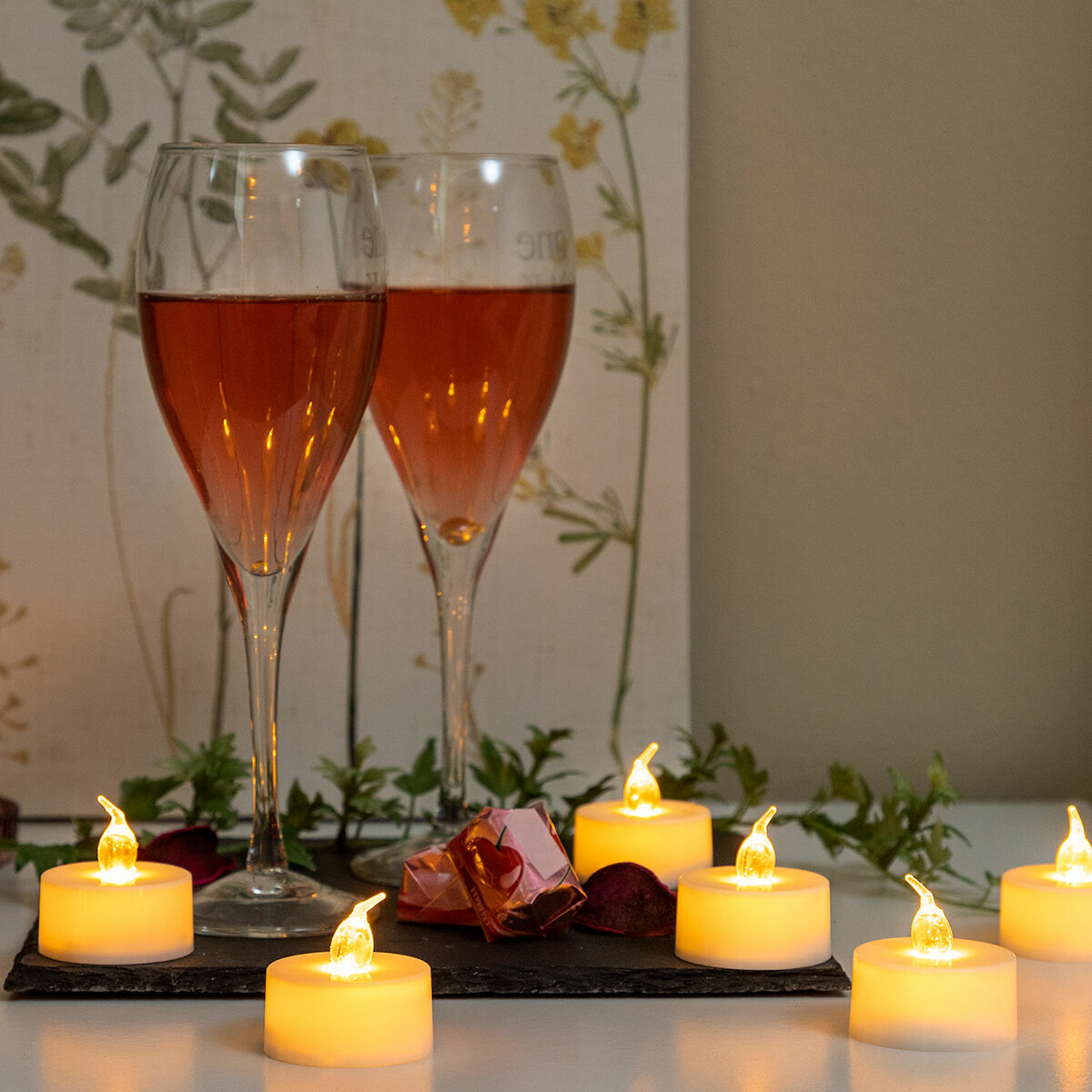 Conjunto de 12 Velas de Chá LED com Efeito Chama - Image 5