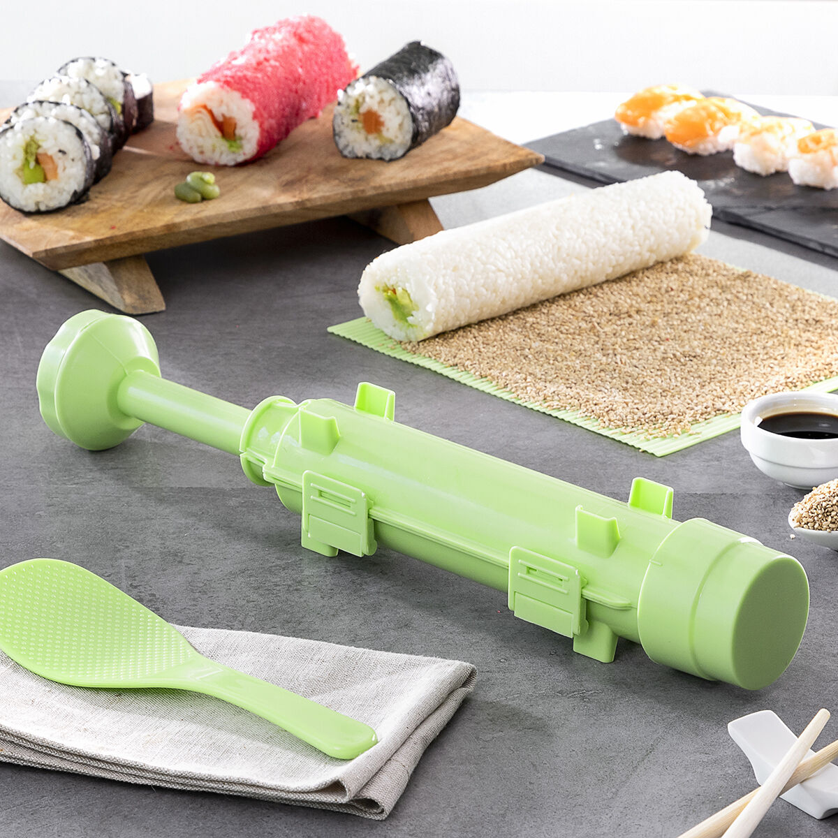 Conjunto para Fazer Sushi 3 Peças com Receitas