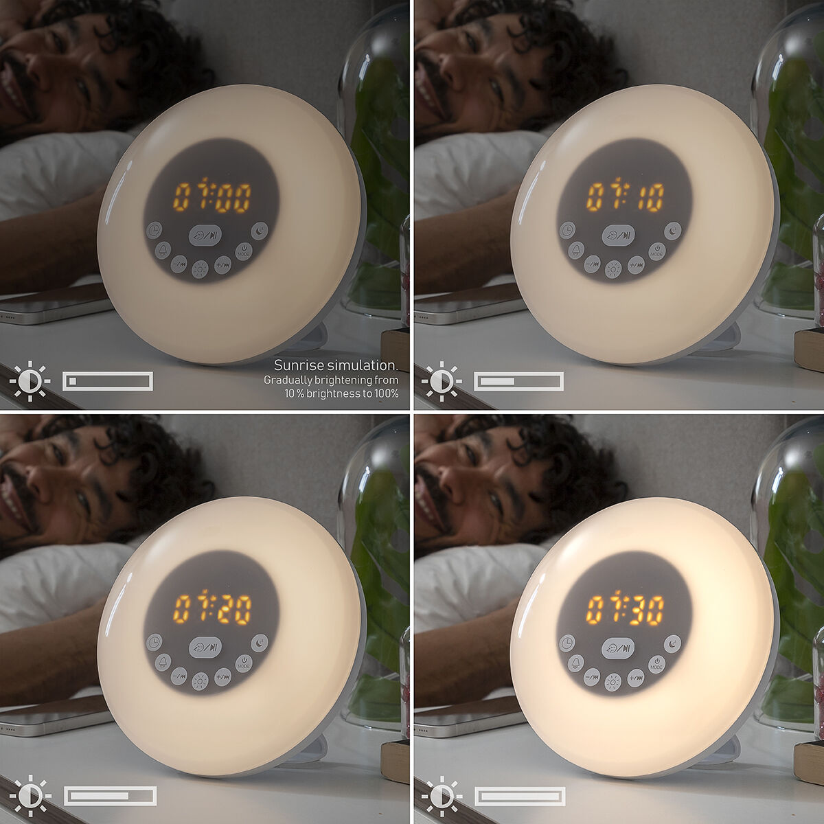 Despertador Amanhecer Recarregável com Rádio e Bluetooth - Image 2