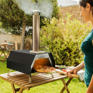 Forno a Pellets para Pizza Portátil com Acessórios