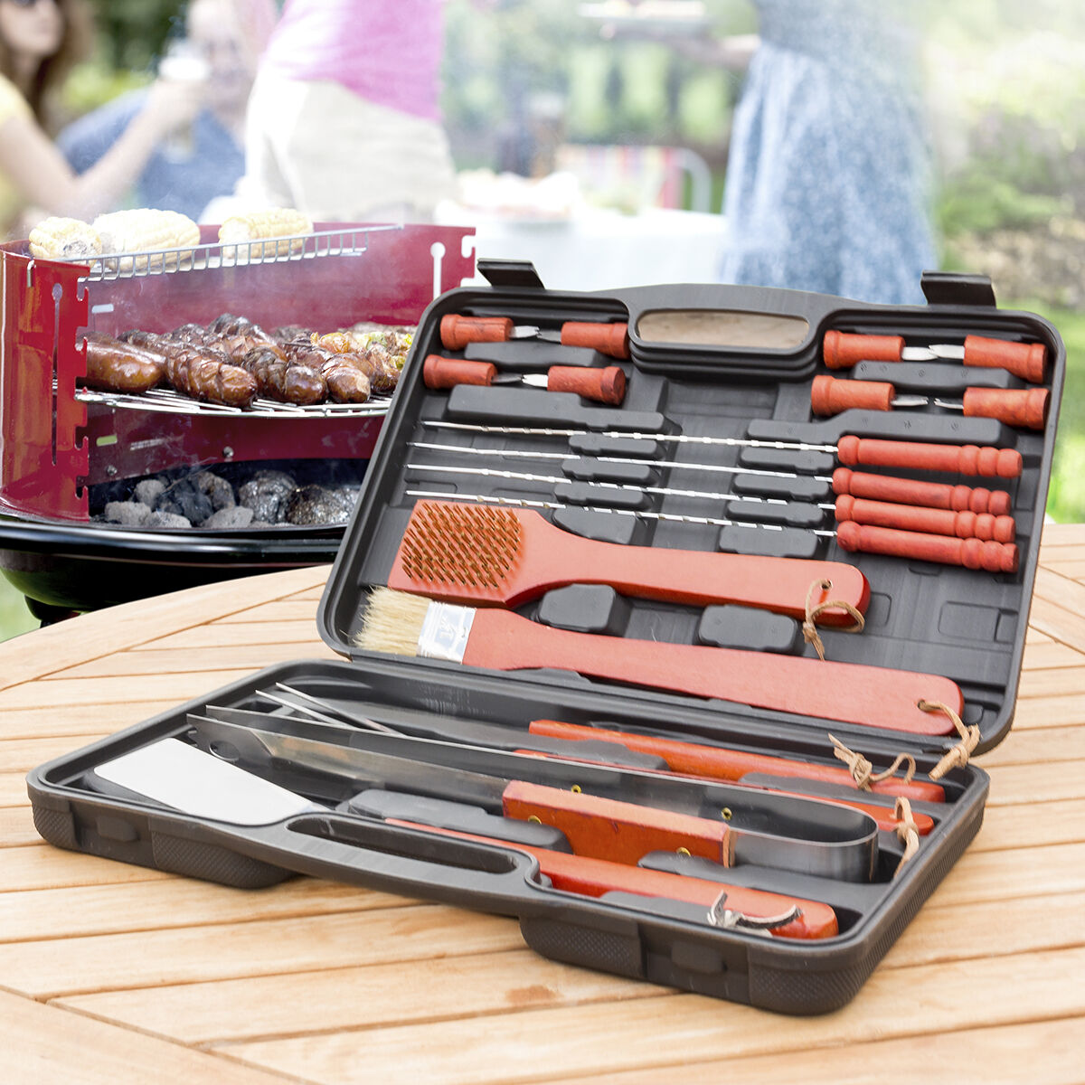 Maleta de Churrasco com 18 Utensílios para Grelhador