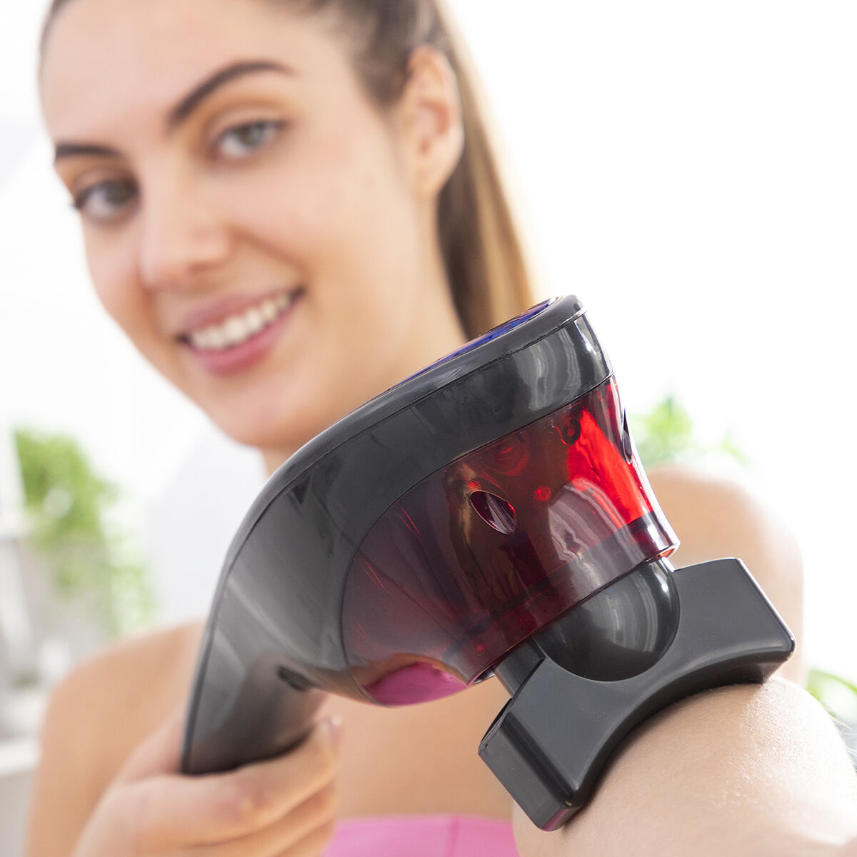 Massajador de Mão Recarregável – 5 Cabeças, Calor por Infravermelhos - Image 3