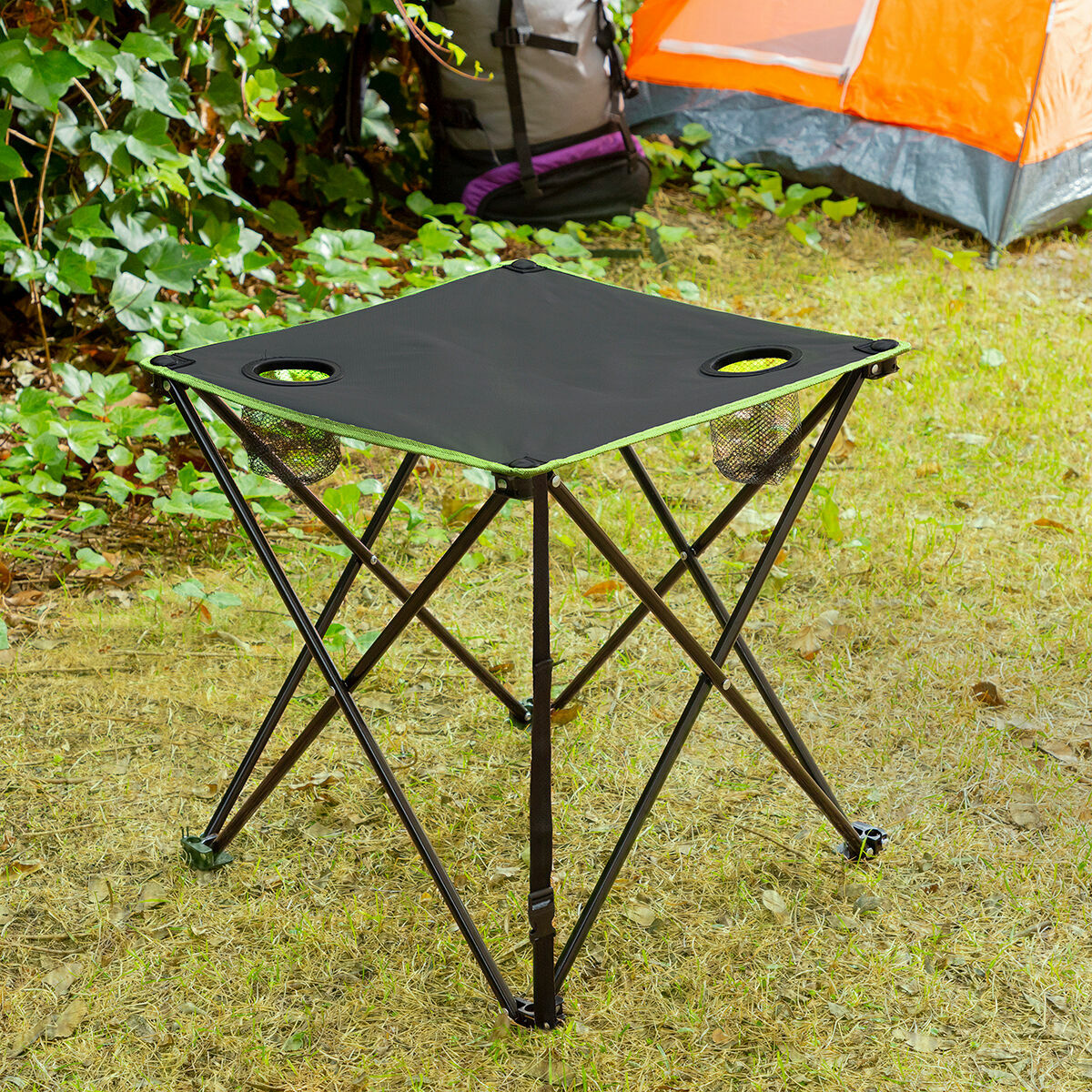 Mesa de Campismo Dobrável com Porta-Copos e Bolsa - Image 2