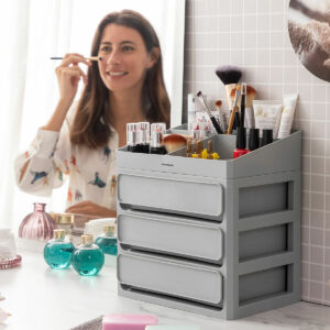 Organizador de Maquilhagem com 3 Gavetas e Bandeja