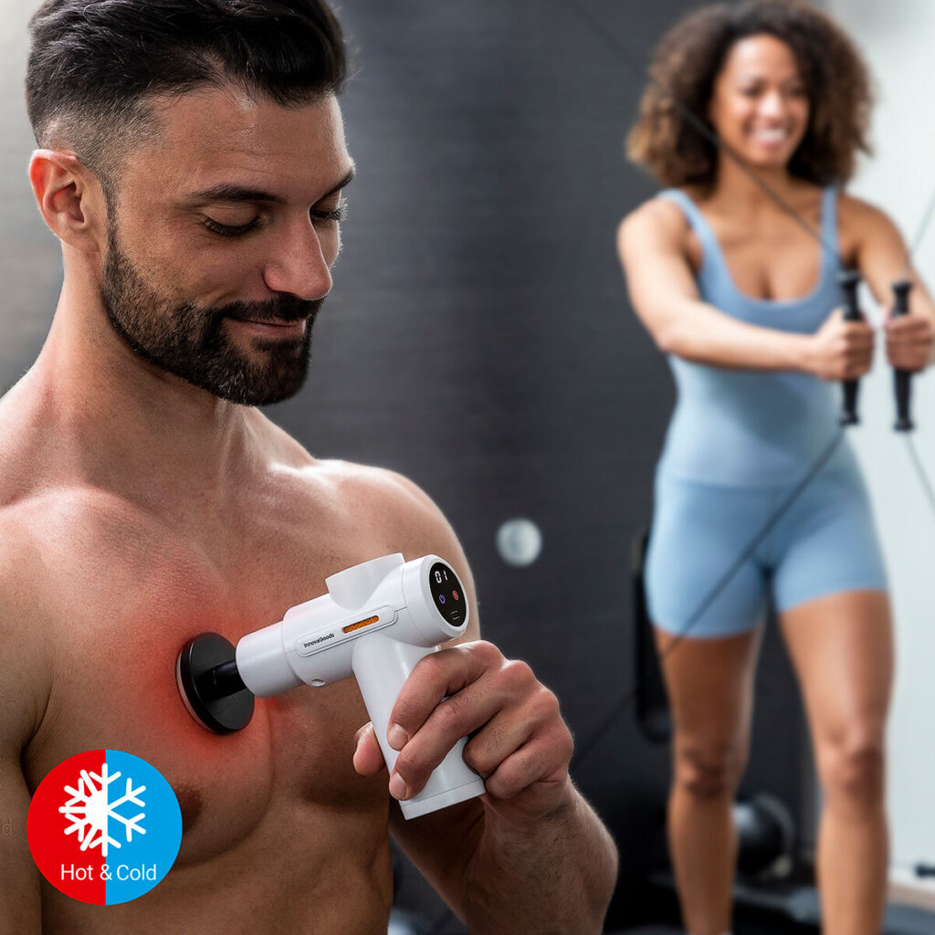 Produtos anunciados na TV: pistola de massagem muscular com frio e calor, um dos gadgets mais vendidos em Portugal