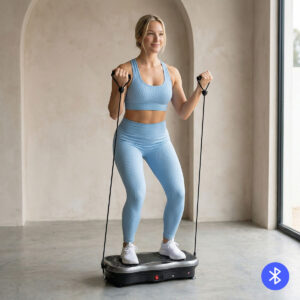 Plataforma Vibratória Fitness com Bluetooth e Bandas
