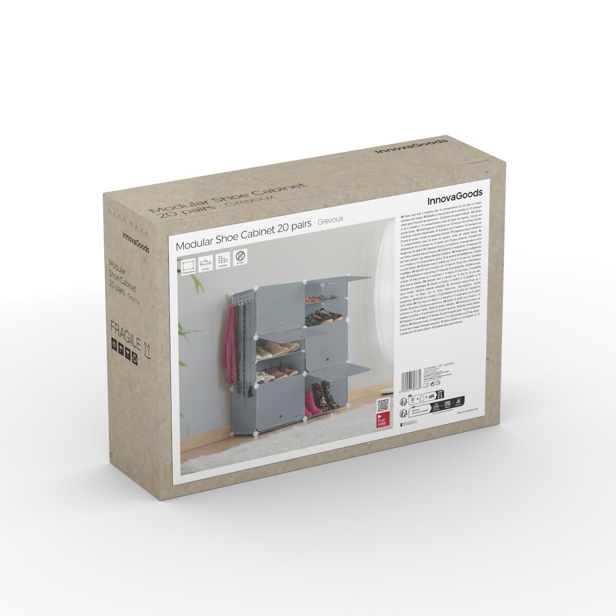 Sapateira Modular Portátil Cinzento - Image 16