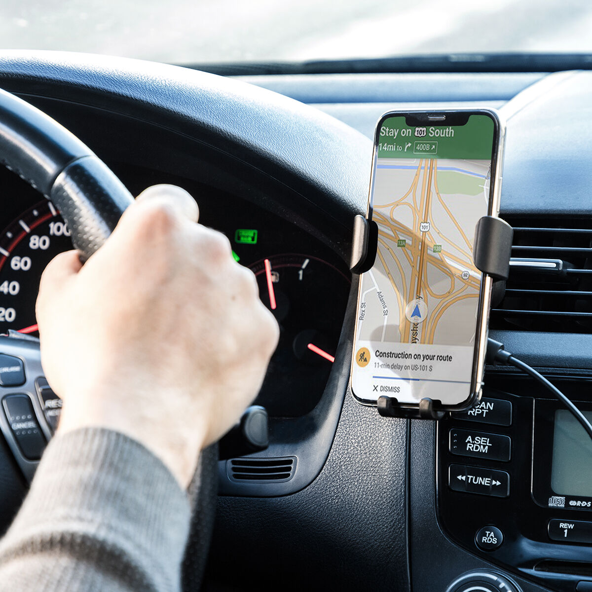 Suporte de Telemóvel para Automóvel com Carregador Sem Fios - Image 2