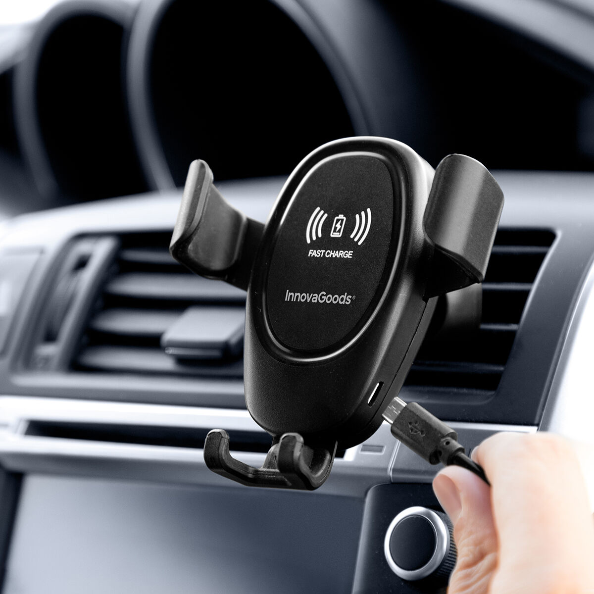 Suporte de Telemóvel para Automóvel com Carregador Sem Fios - Image 3