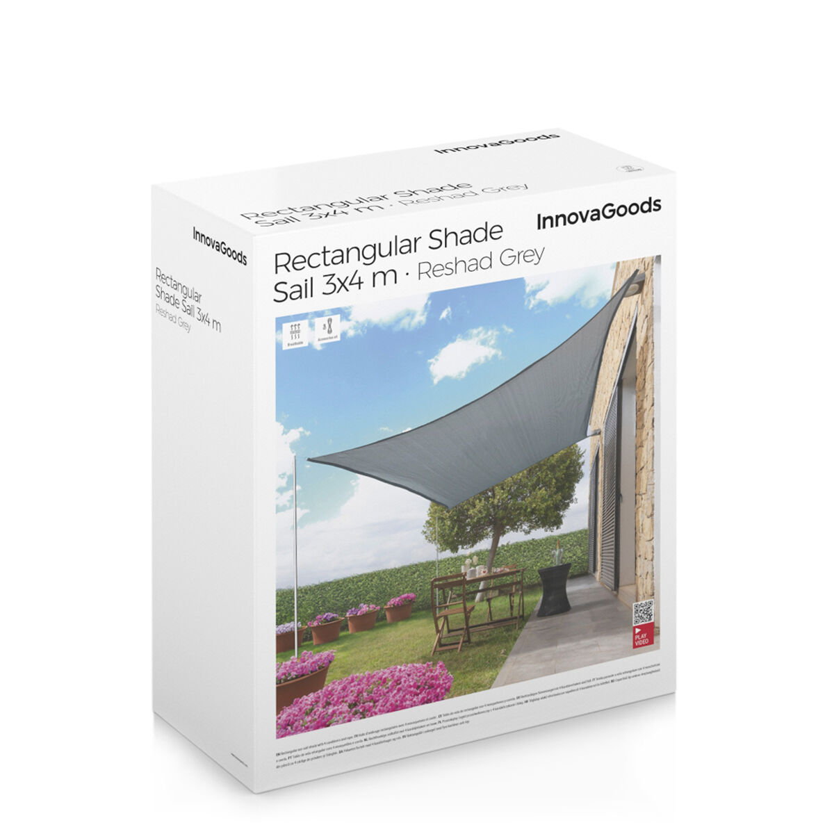 Toldo de Sombreamento Retangular 3 x 4 m com Proteção UV - Image 12