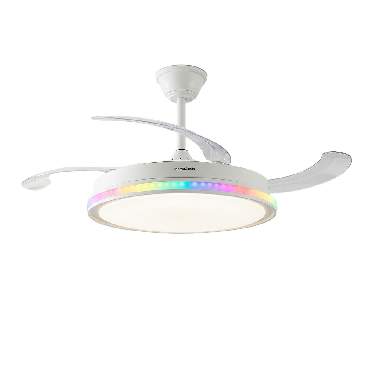 Ventoinha de Teto com Luz LED RGB e 4 Pás Retráteis com Comando - Image 7