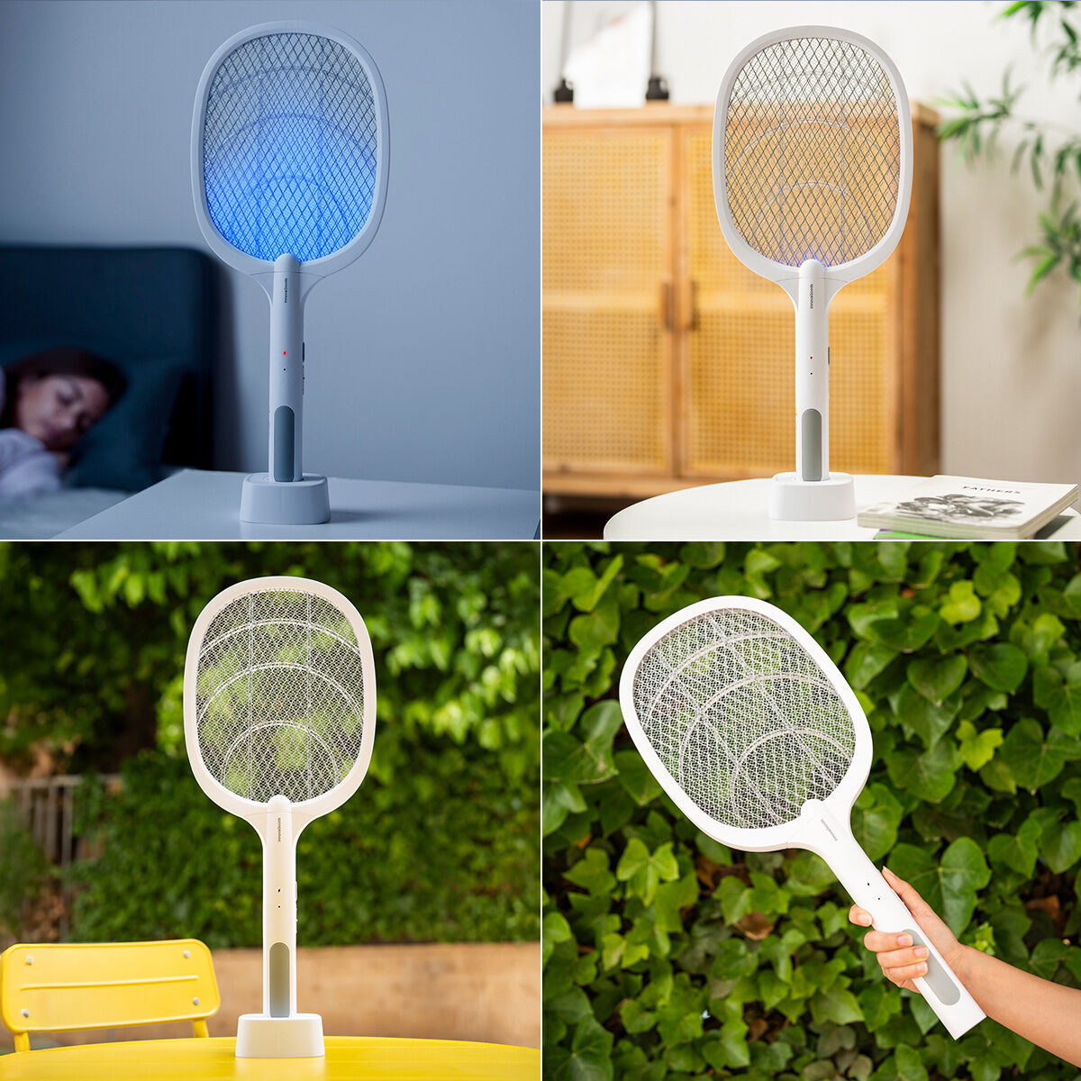 Raquete Mata-Insetos Recarregável com Luz UV 2 em 1 – Grelha 3000 V - Image 3