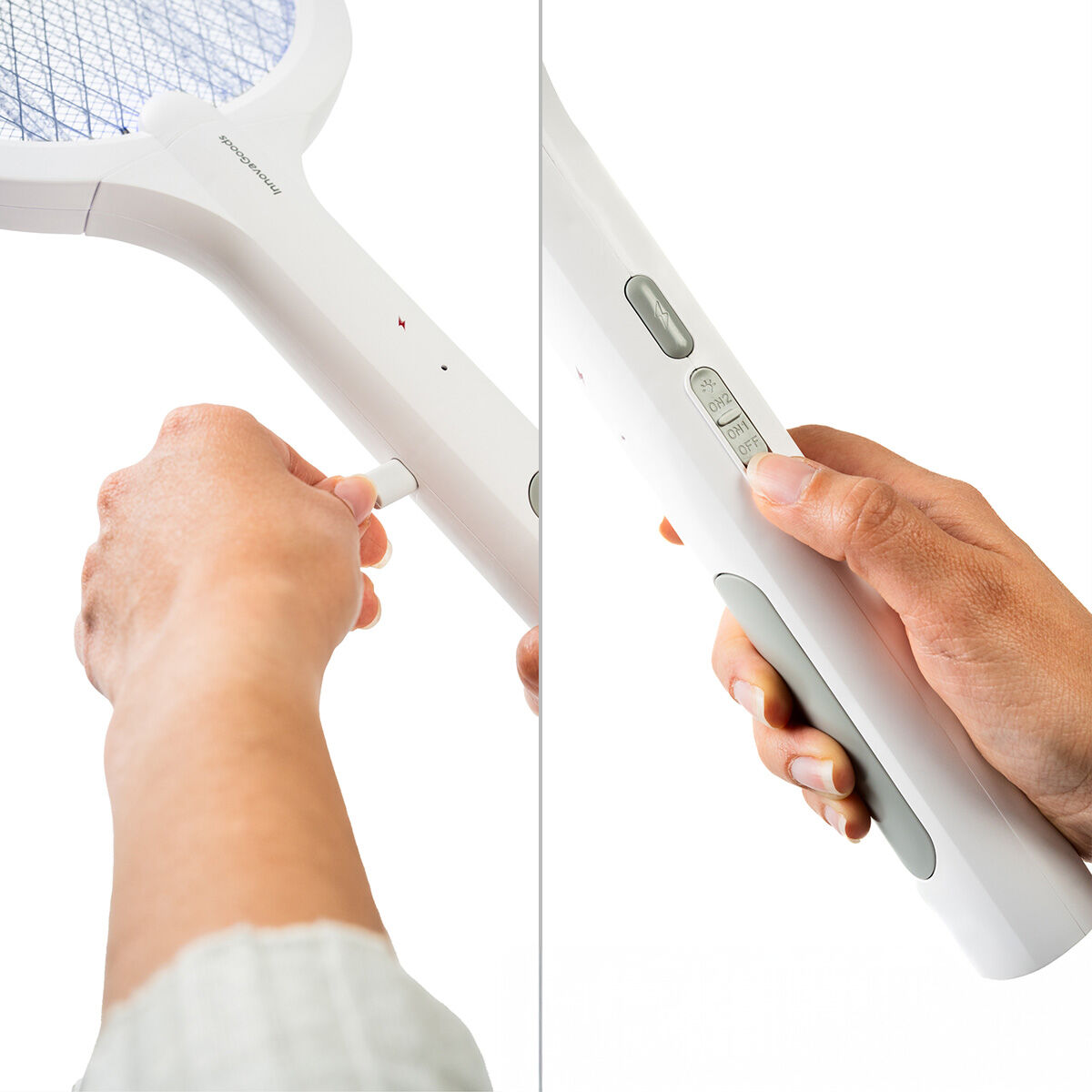 Raquete Mata-Insetos Recarregável com Luz UV 2 em 1 – Grelha 3000 V - Image 8