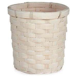 Plantador Gift Decor Branco PVC Bambu 17 x 15 x 17 cm Redondo