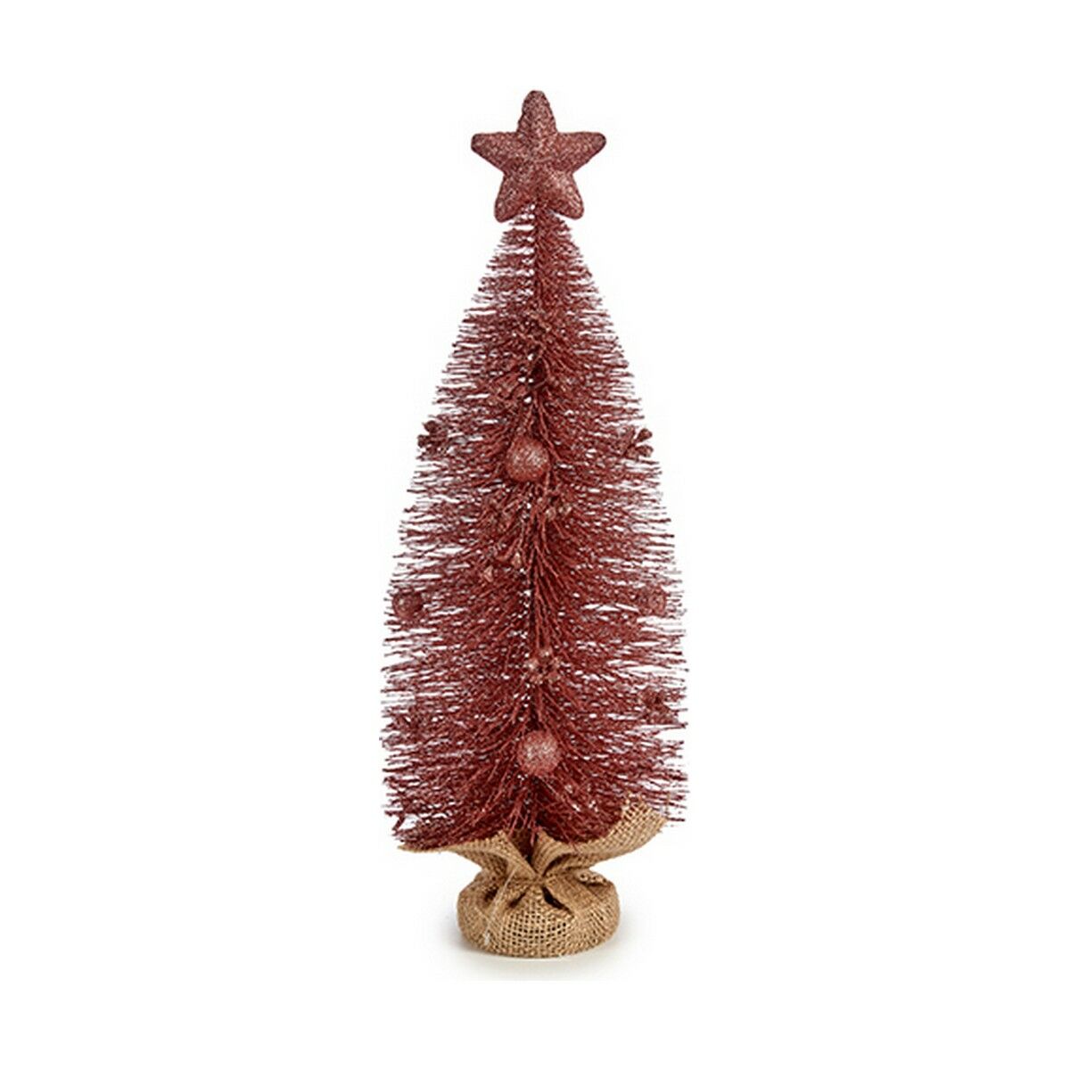 Árvore de Natal com Estrela Krist+ Cor de Rosa 13 x 41 x 13 cm