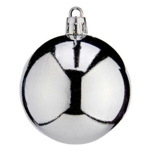 Bolas de Natal Krist+ K1912477-3 Prateado Plástico Ø 6 cm 24 Unidades