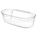 Balde de Lixo Gondol_G-550 Transparente Branco Plástico