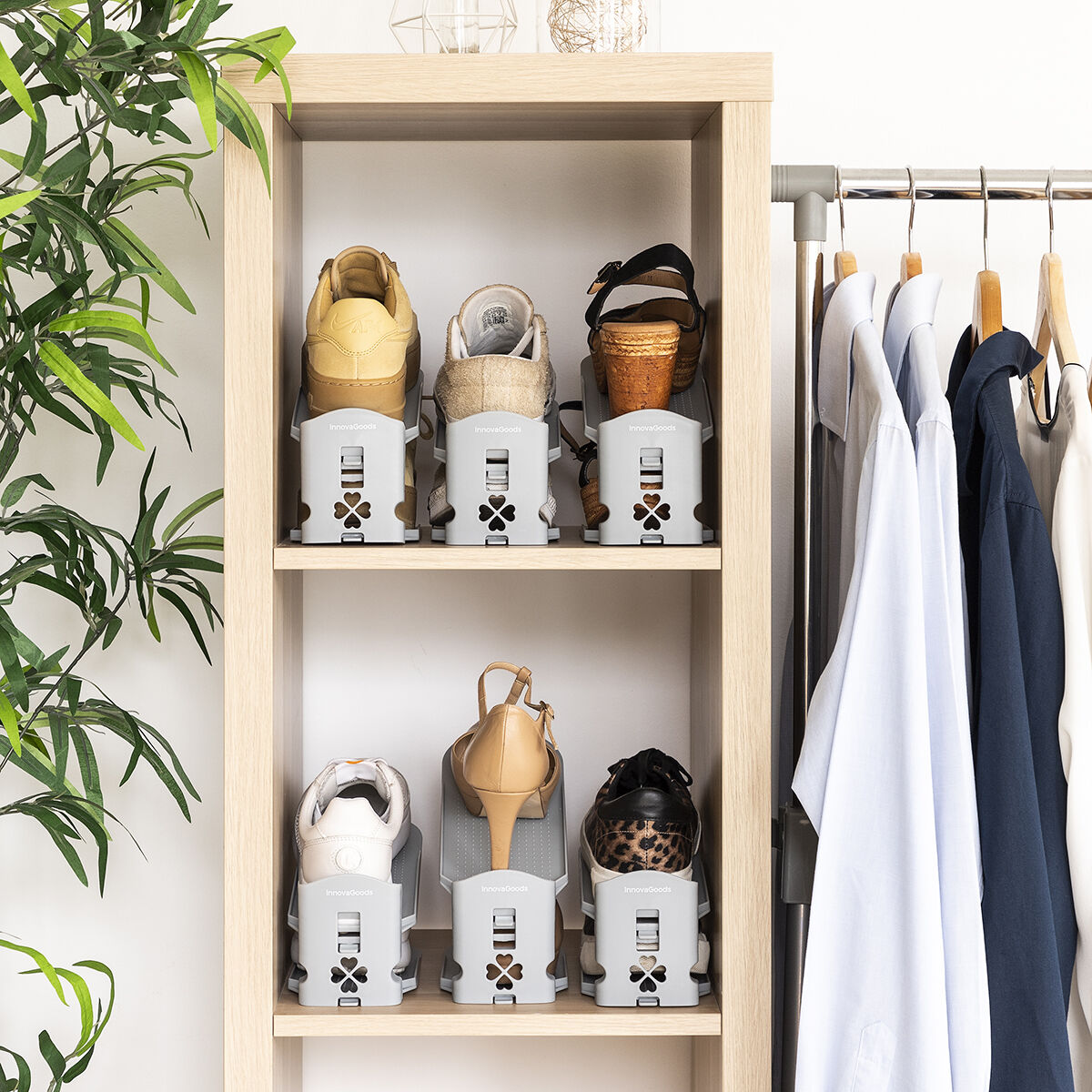 Organizador de Sapatos Regulável Sholzzer InnovaGoods 6 Unidades