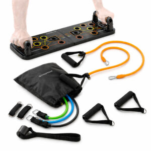 Pack Tábua de Flexões Push-Up e Conjunto Bandas Resistência c/ Acessórios e Guia InnovaGoods