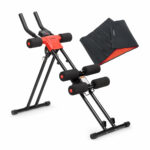 Pack Máquina de Abdominais Dobrável com Guia de Exercícios e Cinta Desportiva Efeito Sauna InnovaGoods
