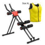 Pack Máquina de Abdominais Dobrável com Guia de Exercícios e Colete Sauna Homem XL InnovaGoods