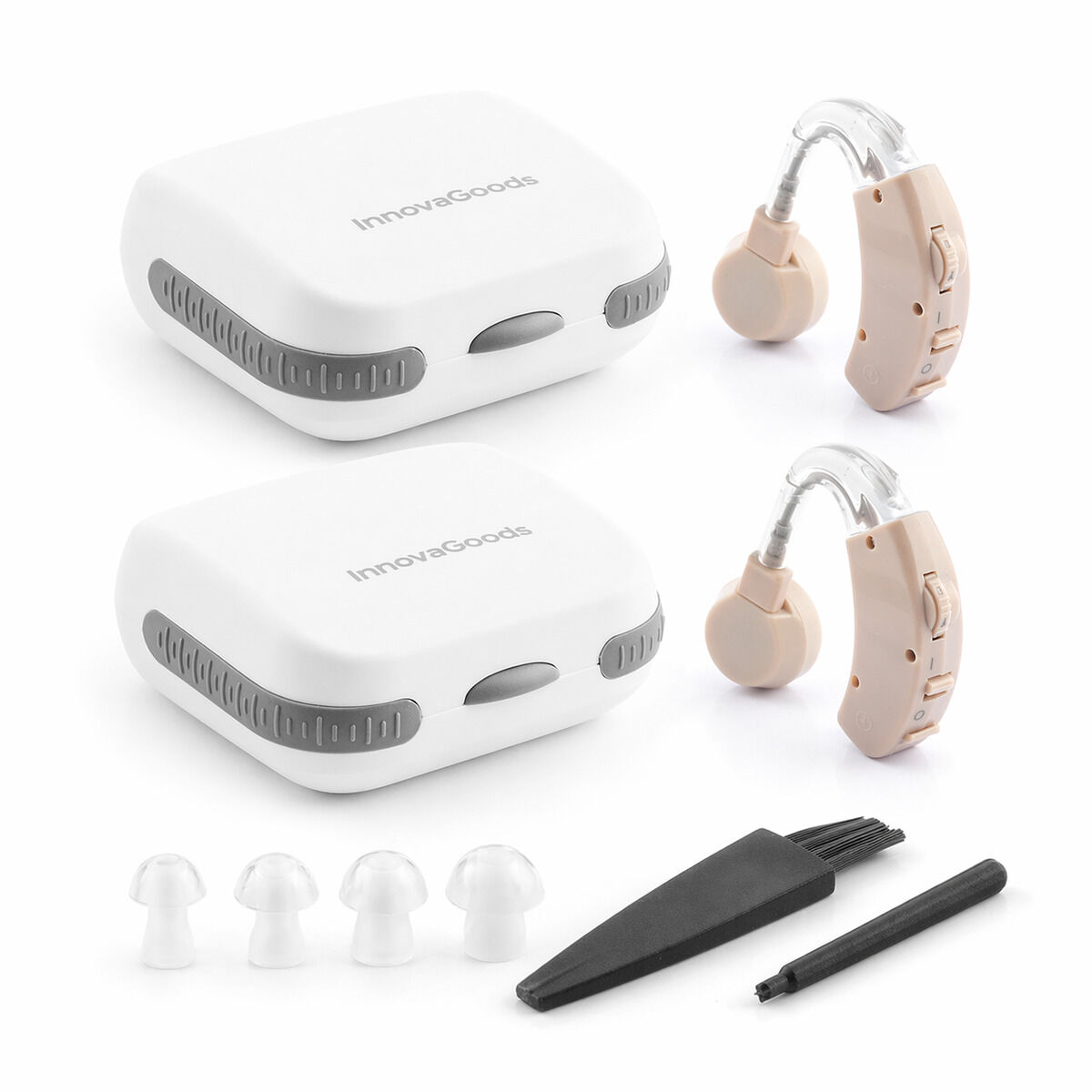 Pack de Amplificadores de Som Retroauriculares InnovaGoods (2 Unidades)