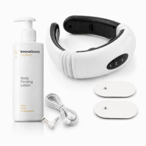 Pack Massageador de Pescoço e Costas Eletromagnético e Loção Corporal Rice Joyfirm 250 ml InnovaGoods