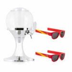 Pack Dispensador de Cerveja Refrigerante InnovaGoods e 2 Óculos de Sol Enroláveis Sunfold Spain Red