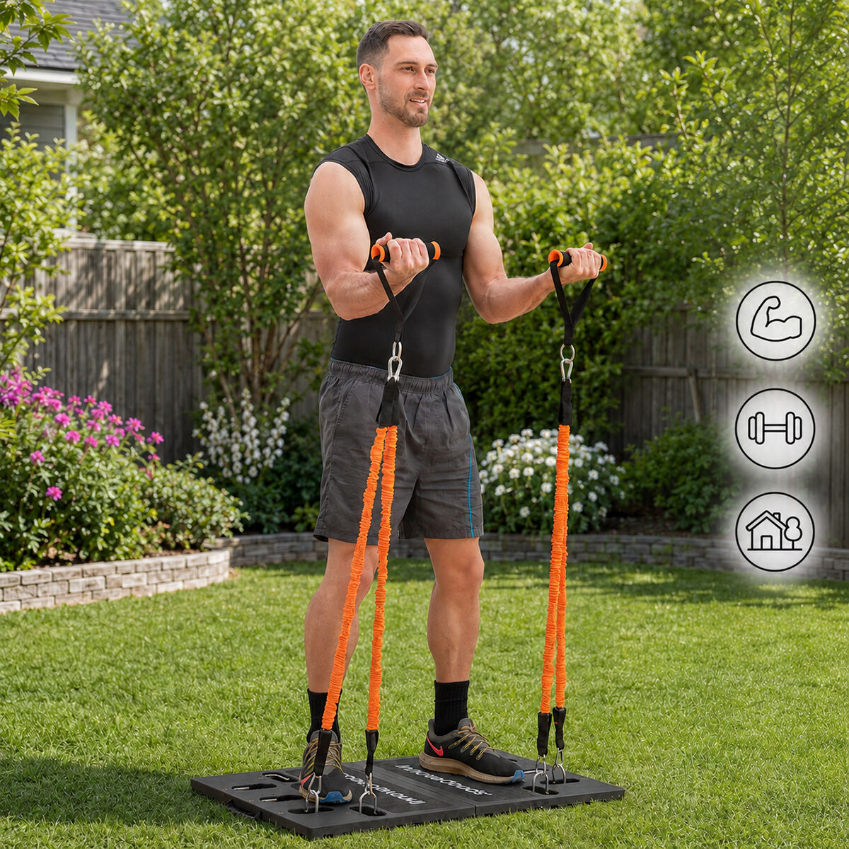 Sistema de Treino Integral Portátil com Guia de Exercícios Gympak Max InnovaGoods