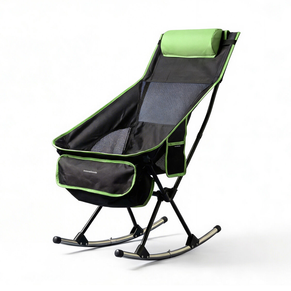 Cadeira de Camping Dobrável 2 em 1 com Bolso, Almofada e Bolsa de Transporte Trillow InnovaGoods
