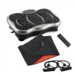 Pack Plataforma Vibratória com Altifalante Bandas de Resistência Comando à Distância Faja Desportiva Sauna InnovaGoods